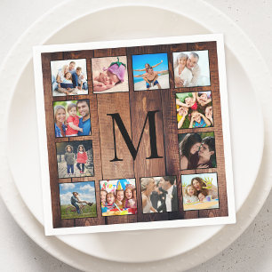 Guardanapo De Papel Colagem Fotográfica Personalizada da Família Mad