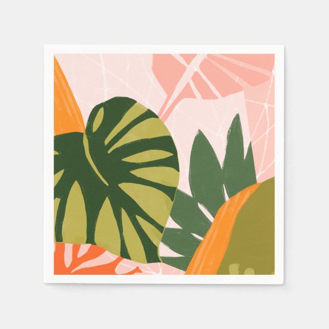 Guardanapo De Papel Colagem Selva I (Frente)