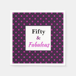 Guardanapo De Papel Coleção de Aniversário Fabulosa e Cinquenta