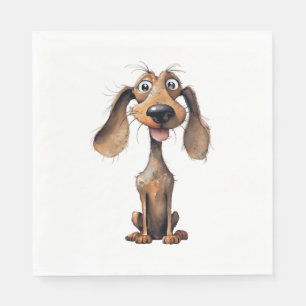 Guardanapo De Papel Coleção de Arte de Raças de Cachorro de Desenho An
