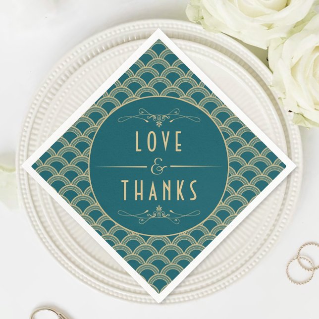 Guardanapo De Papel Coleção de Casamentos Art Deco Gatsby, de 1920 (Criador carregado)