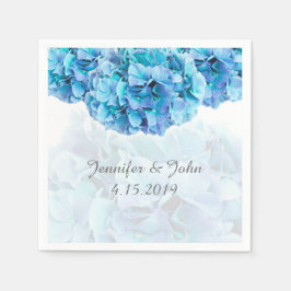 Guardanapo De Papel Coleção de Casamentos de Hydrangea Azul Napkins