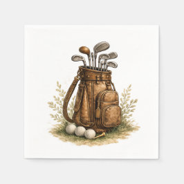 Guardanapo De Papel Coleção de Clubes de Golfe Fairway