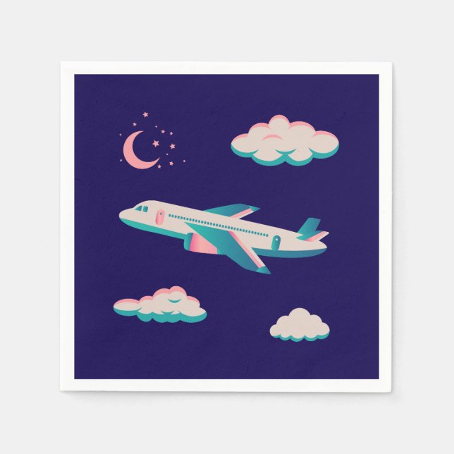 Guardanapo De Papel Coleção de Festas de Aviões! (Frente)