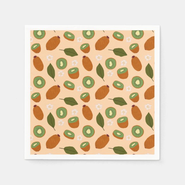 Guardanapo De Papel Coleção de padrões da fruta - Kiwi (Frente)