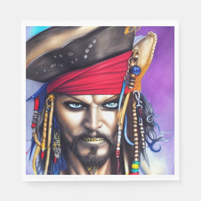 Guardanapo De Papel Coleção de Piratas (Frente)