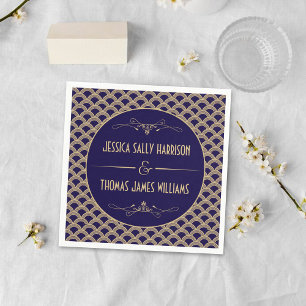 Guardanapo De Papel Coleção do casamento de Gatsby do art deco dos