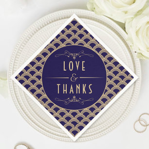 Guardanapo De Papel Coleção do casamento de Gatsby do art deco dos