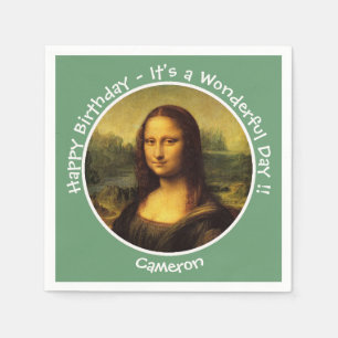 Guardanapo De Papel Coleção do Partido Leonardo da Vinci Mona Lisa