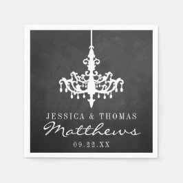 Guardanapo De Papel Coleção Elegante de Casamentos Chandelier