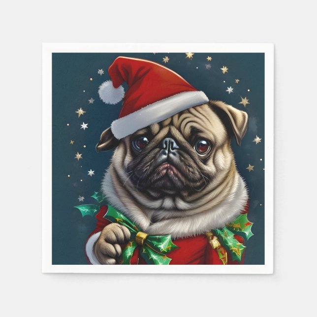 Guardanapo De Papel Coleção Puggy Claus (Frente)