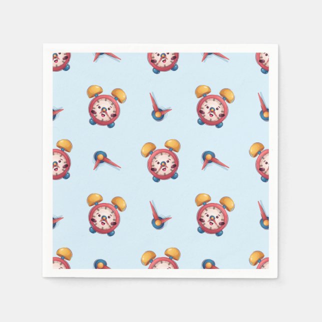 Guardanapo De Papel Coleção Smart Clock - Azul (Frente)