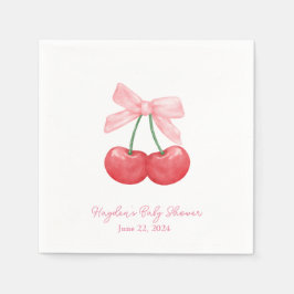 Guardanapo De Papel Colette Cherries - Arco Rosa Personalizado Napkin