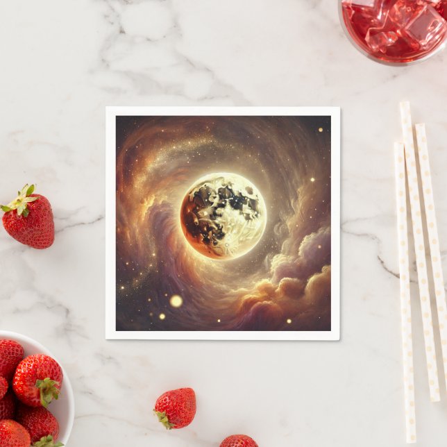 Guardanapo De Papel Colheita Cósmica Fall Moon Découpage Napkins (Insitu)