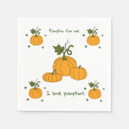 Guardanapo De Papel Colheita de abóbora-de-laranja-branca