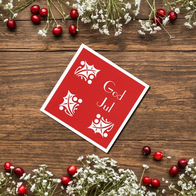 Guardanapo De Papel colhões brancos em vermelho (Criador carregado)