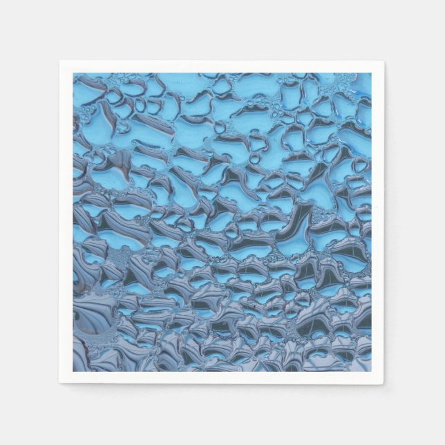 Guardanapo De Papel Colírio suave em vidro azul (Frente)