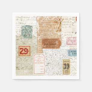 Guardanapo De Papel Collage Napkin