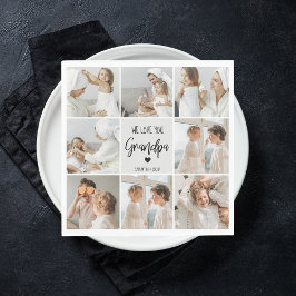 Guardanapo De Papel Collage Photo | Amo-Te, Avô, Presente