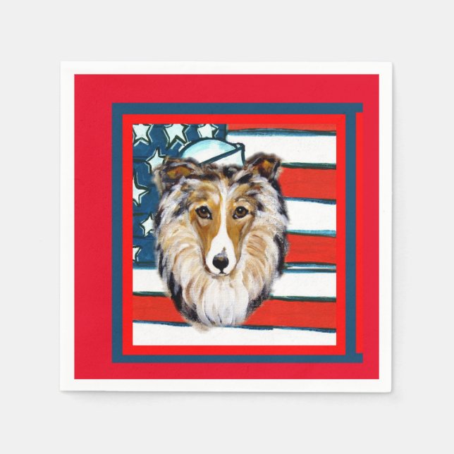 Guardanapo De Papel Collie  (Frente)