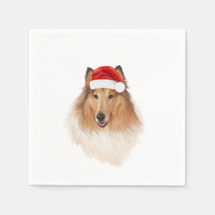 Guardanapo De Papel Collie A & M Holiday Napkin