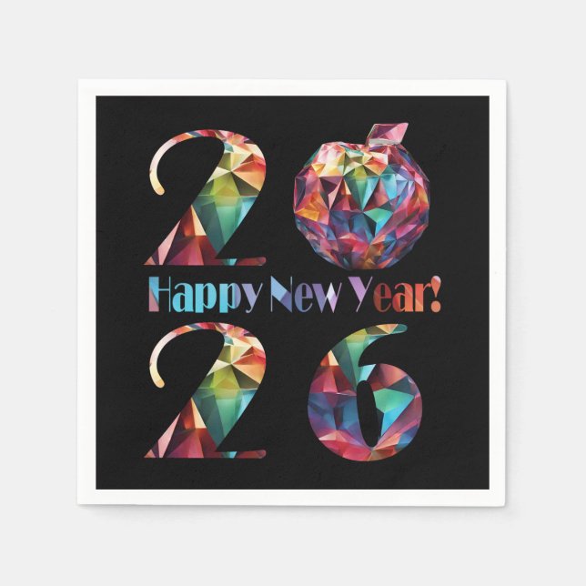 Guardanapo De Papel Colorful 2026-Happy New Years- (Frente)
