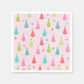 Guardanapo De Papel Colorful Christmas Tree Holiday Paper Napkin