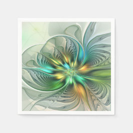 Guardanapo De Papel Colorful Fantasy Modern Abstract Flower Fractal