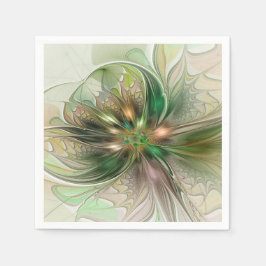 Guardanapo De Papel Colorful Fantasy Modern Abstract Fractal Flower