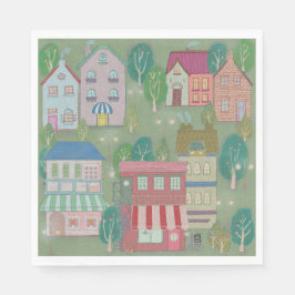 Guardanapo De Papel Colorful Party Paper Napkin — Mint Whisper