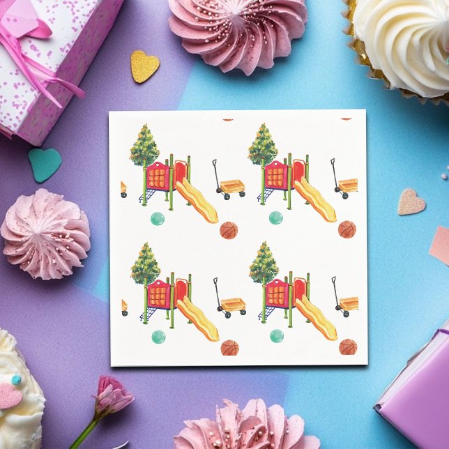 Guardanapo De Papel Colorful Playground Birthday Party (Criador carregado)