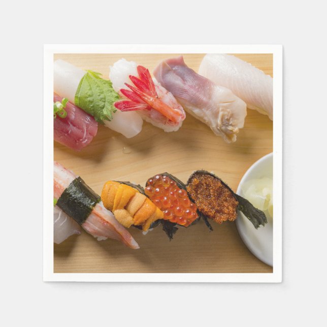 Guardanapo De Papel Colorful Sushi Arc – SUSHIMI Collection (Frente)