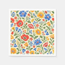 Colorful Wildflower Garden Floral Pattern