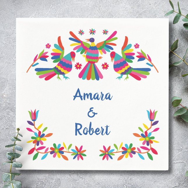 GUARDANAPO DE PAPEL COLORFULL OTOMI MEXICAN (Criador carregado)