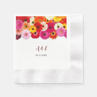 Guardanapo De Papel Colorida Daisy Florals Casando Napkins