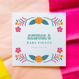 Guardanapo De Papel Colorida Fiesta Floral Chá de fraldas
