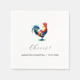 Guardanapo De Papel Colorida Rooster