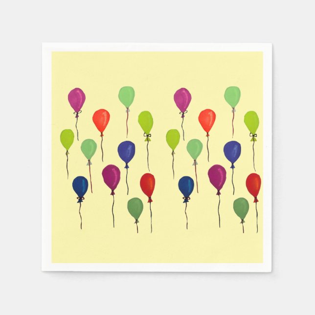 Guardanapo De Papel Colourful party balloons (Frente)