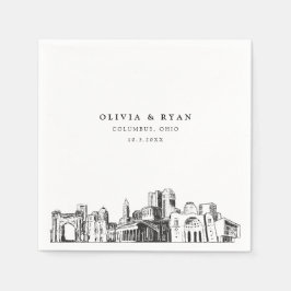 Guardanapo De Papel Columbus Ohio Wedding Minimalist Paper
