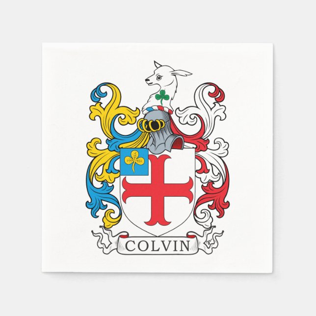 Guardanapo De Papel Colvin Family Crest (Frente)