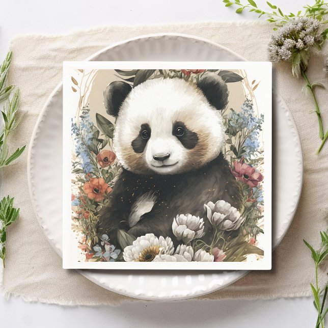Guardanapo De Papel Cólvora Cólvora Flórida Panda Bear Aniversário (Criador carregado)