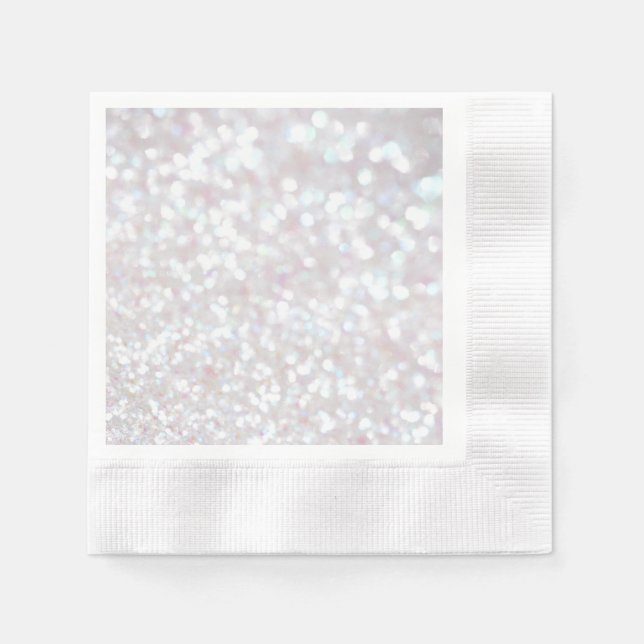 Guardanapo de papel com brilho branco (Frente)