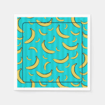 Guardanapo de papel com estampa de banana