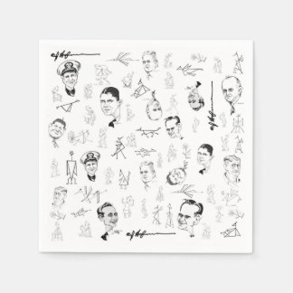 Guardanapo de papel com gráficos do Art Hofmann