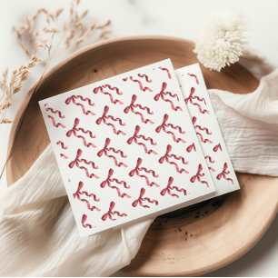 Guardanapo de papel com laço burgundy