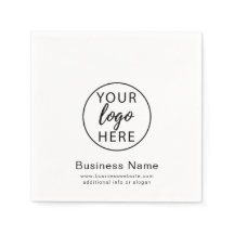 Guardanapo de papel com logotipo de negócios perso
