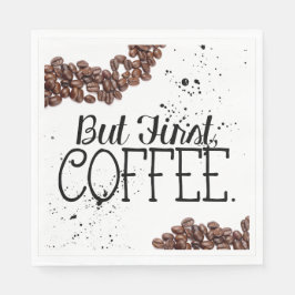 Guardanapo de papel com tema de café