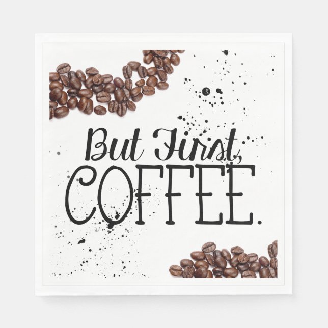 Guardanapo de papel com tema de café (Frente)