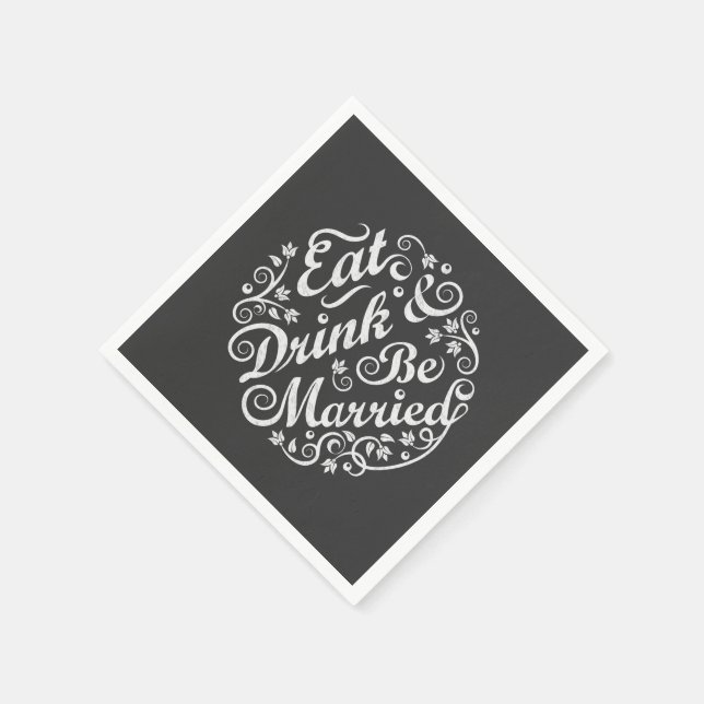 Guardanapo de papel Coma Beba e Seja Casado Lousa (Canto)