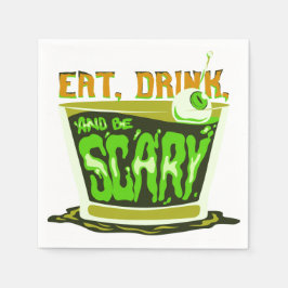 Guardanapo De Papel Coma bebida e seja assustador